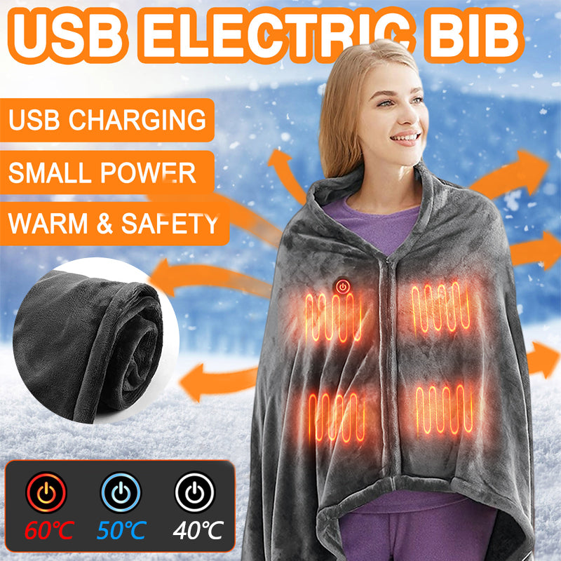 Winter Throw Blanket ⛄ Usb Heated Warm Shawl Plush Throw Over Blanket