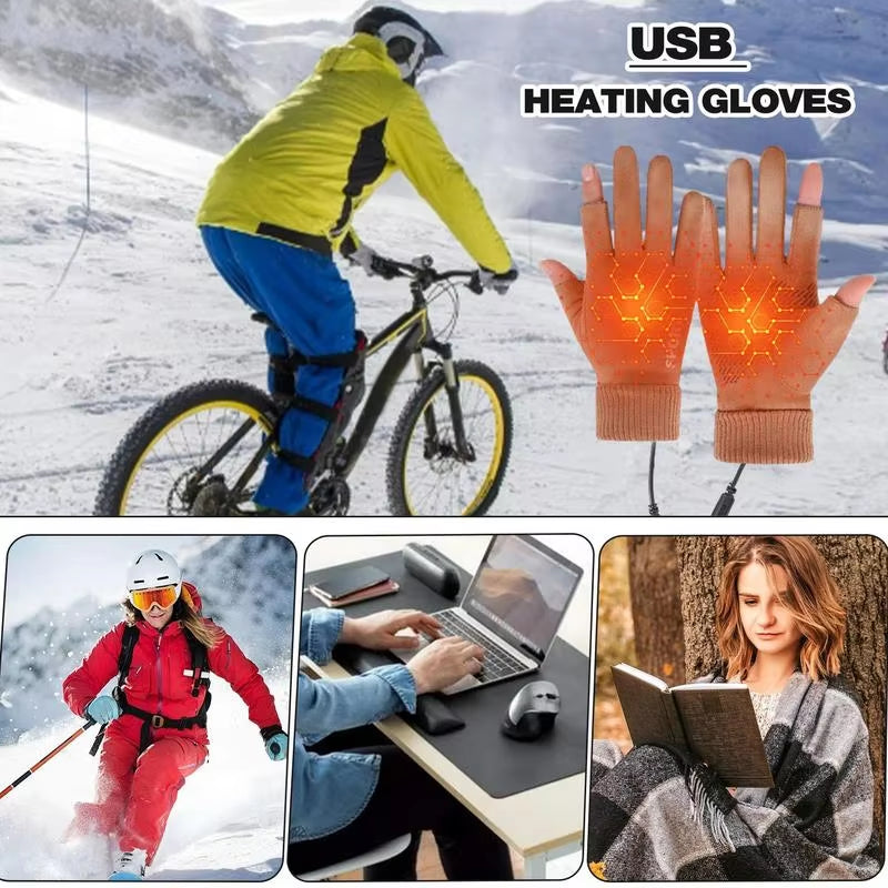 USB Heated Gloves for Women and Menββπ§€ππ
π€Άπ€³ Detachable Non Slip Portable Heated